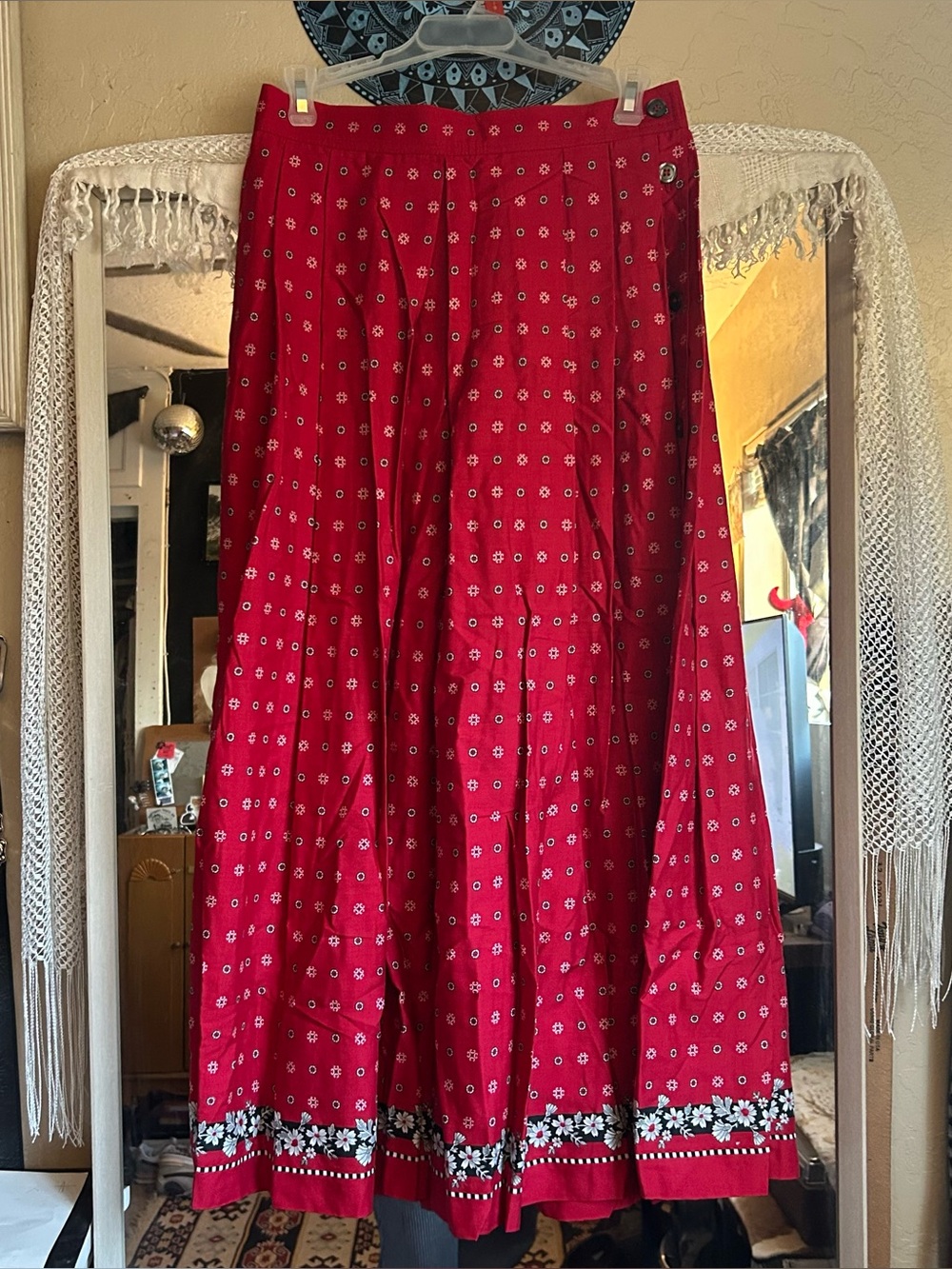 Vintage western maxi skirt